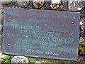 NG6424 : Plaque at the hospital helipad by Richard Dorrell