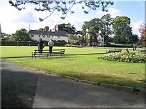 SJ4267 : Bowling green Alexandra Park, Hoole by John S Turner