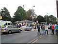 Fans leaving The Recreation Ground at the end of the match