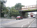 Railway bridge just past The Recreation Ground