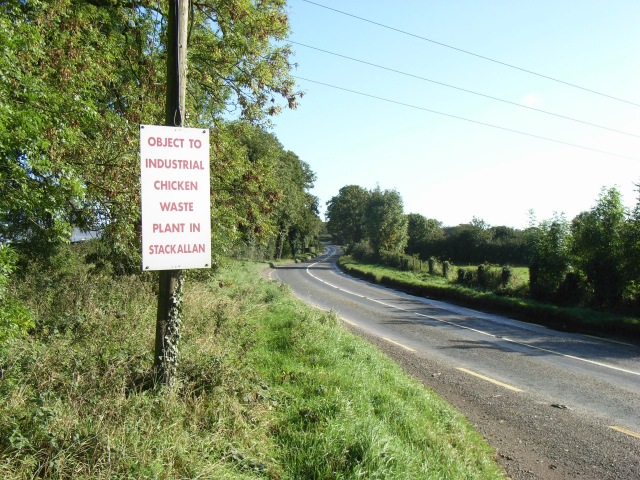 Protest sign at Dunmoe, near Navan, Co. Meath