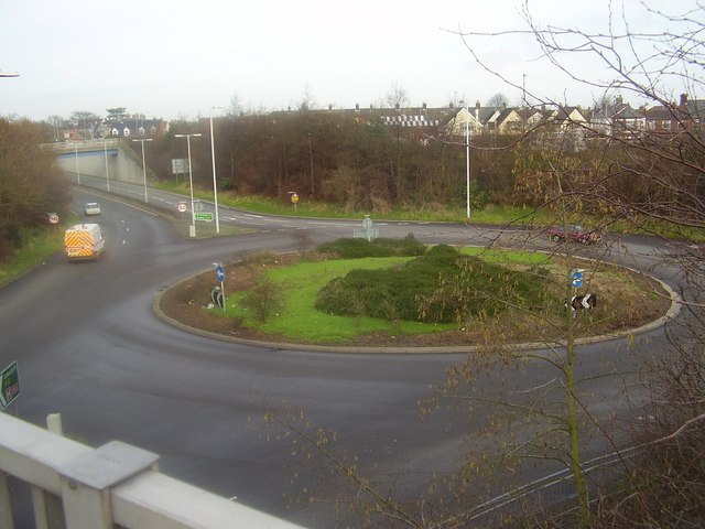 Gorleston roundabout and site of Gorleston on sea railway station