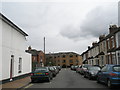 Looking eastwards along  Lysons Road towards The Grove