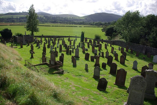 Dalry Parish Church graveyard.