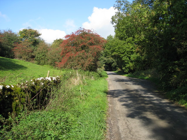 Lane - View north of Hawkslow Farm track junction