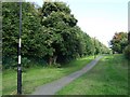 Path alongside the Metro line