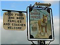 The Shire Horse pub sign, Grateley